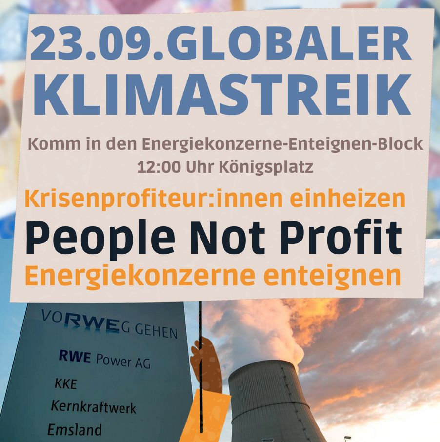 „Energiekonzerne enteignen!“-Block auf dem globalen Klimastreik